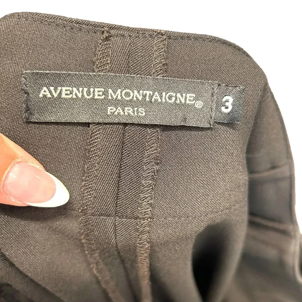 Avenue Montaigne Brown‎ Belted Flared Dress Pants Size 3 / US Medium